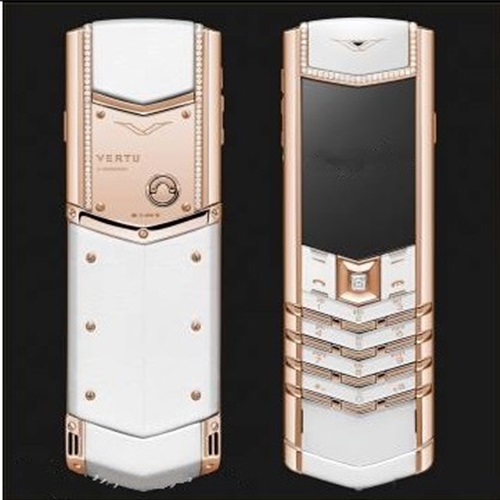 Điện thoại Vertu Signature White Red Gold Diamond VT26