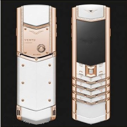 Điện thoại Vertu Signature White Red Gold Diamond VT26