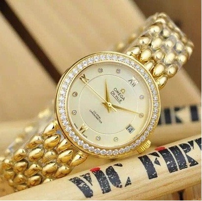 Đồng hồ nữ Omega OM-8168 Full Gold