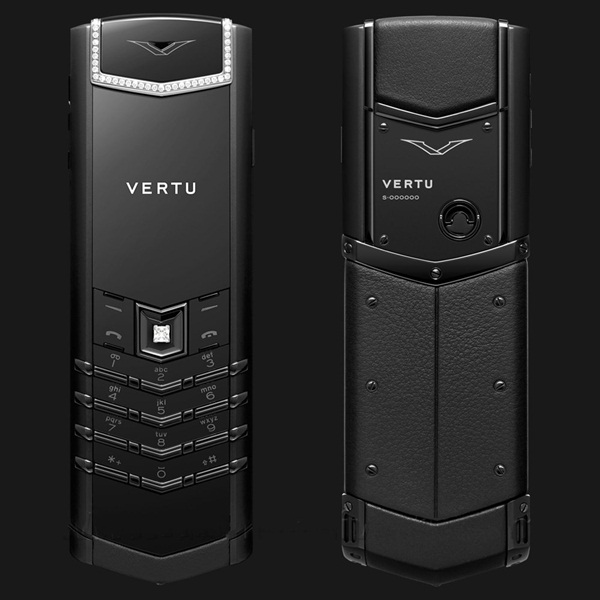 Điện thoại Vertu Signature S Diamond Trim Select Keys Black Leather VT45